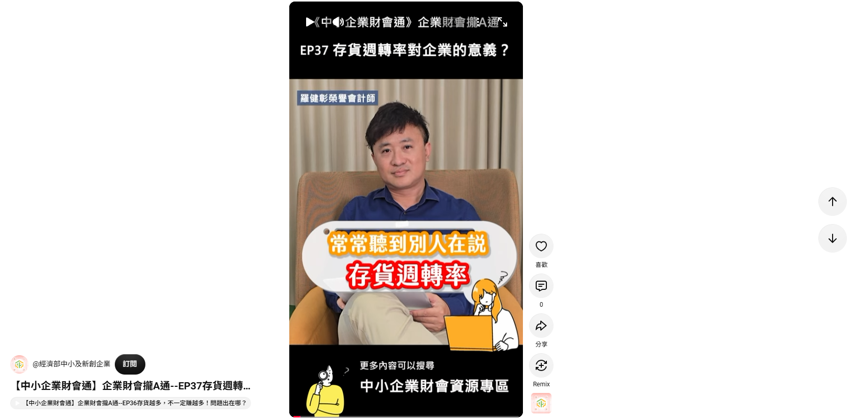 【中小企業財會通】企業財會攏A通-EP37存貨週轉率對企業的意義？